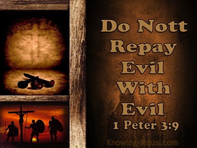 1 Peter 3:9 Repay Evil With Good (beige)